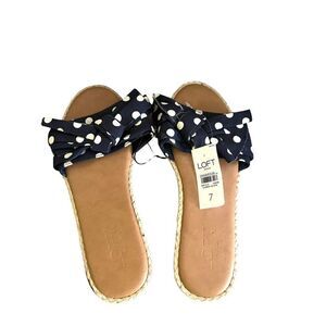 Loft bow tie slip on flats